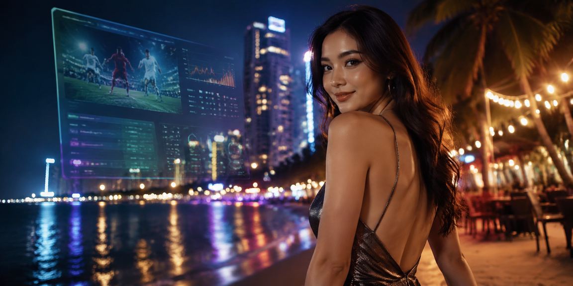 Ánh đèn neon cá cược về đêm tại Phan Thiết Việt Nam